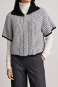 Mantellina in maglia Trussardi Jeans grigia collo scialle – Donna Taglia S