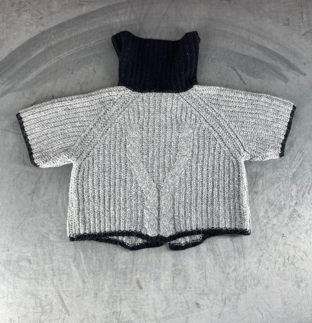 Mantellina in maglia Trussardi Jeans grigia collo scialle – Donna Taglia S