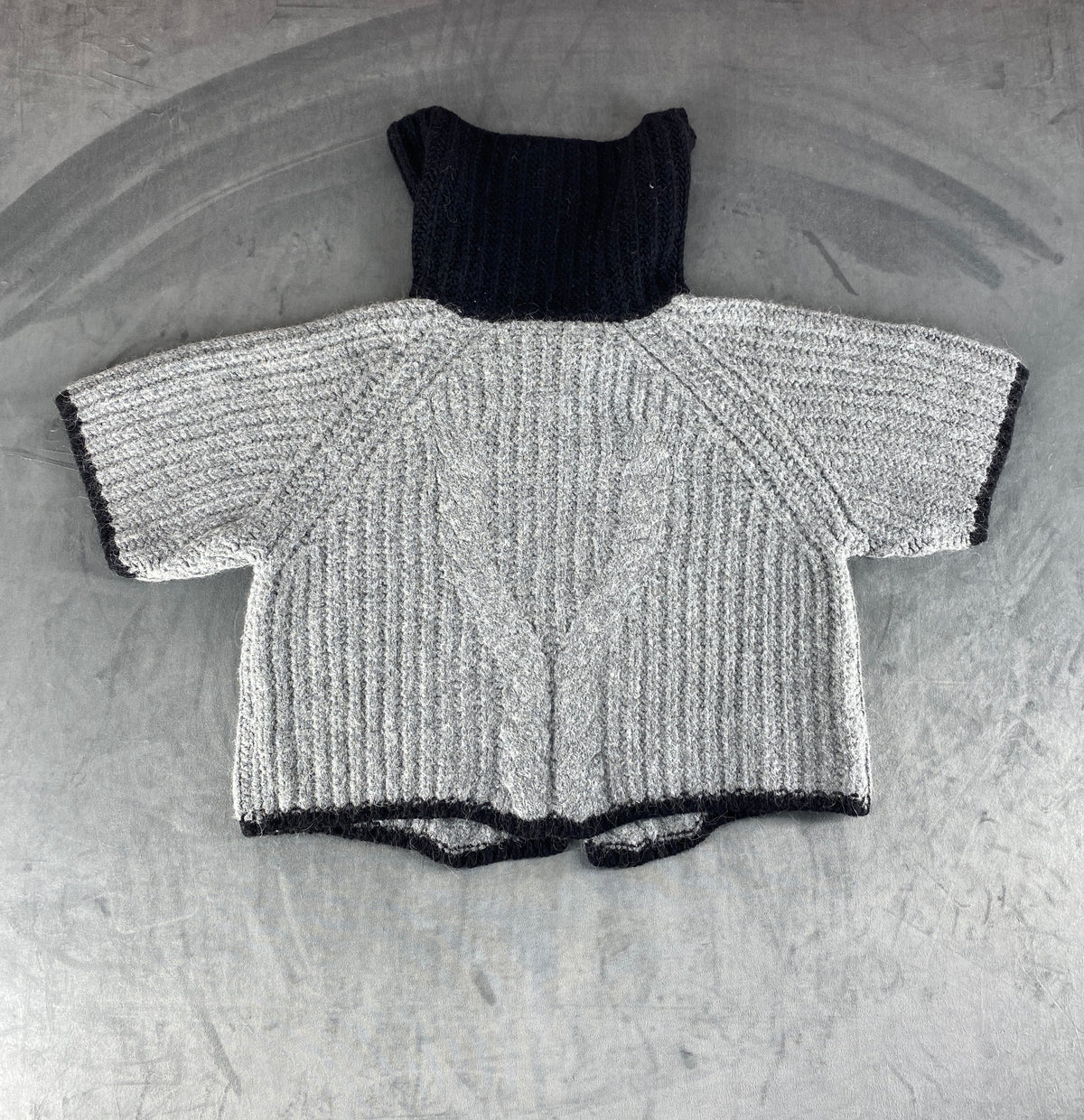Mantellina in maglia Trussardi Jeans grigia collo scialle – Donna Taglia S