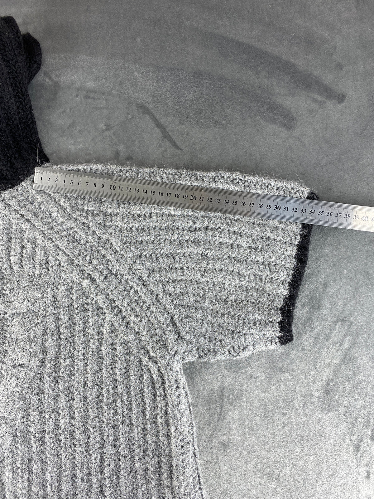 Mantellina in maglia Trussardi Jeans grigia collo scialle – Donna Taglia S