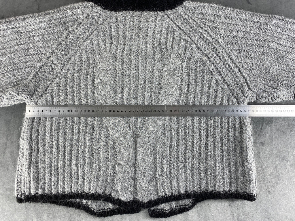 Mantellina in maglia Trussardi Jeans grigia collo scialle – Donna Taglia S