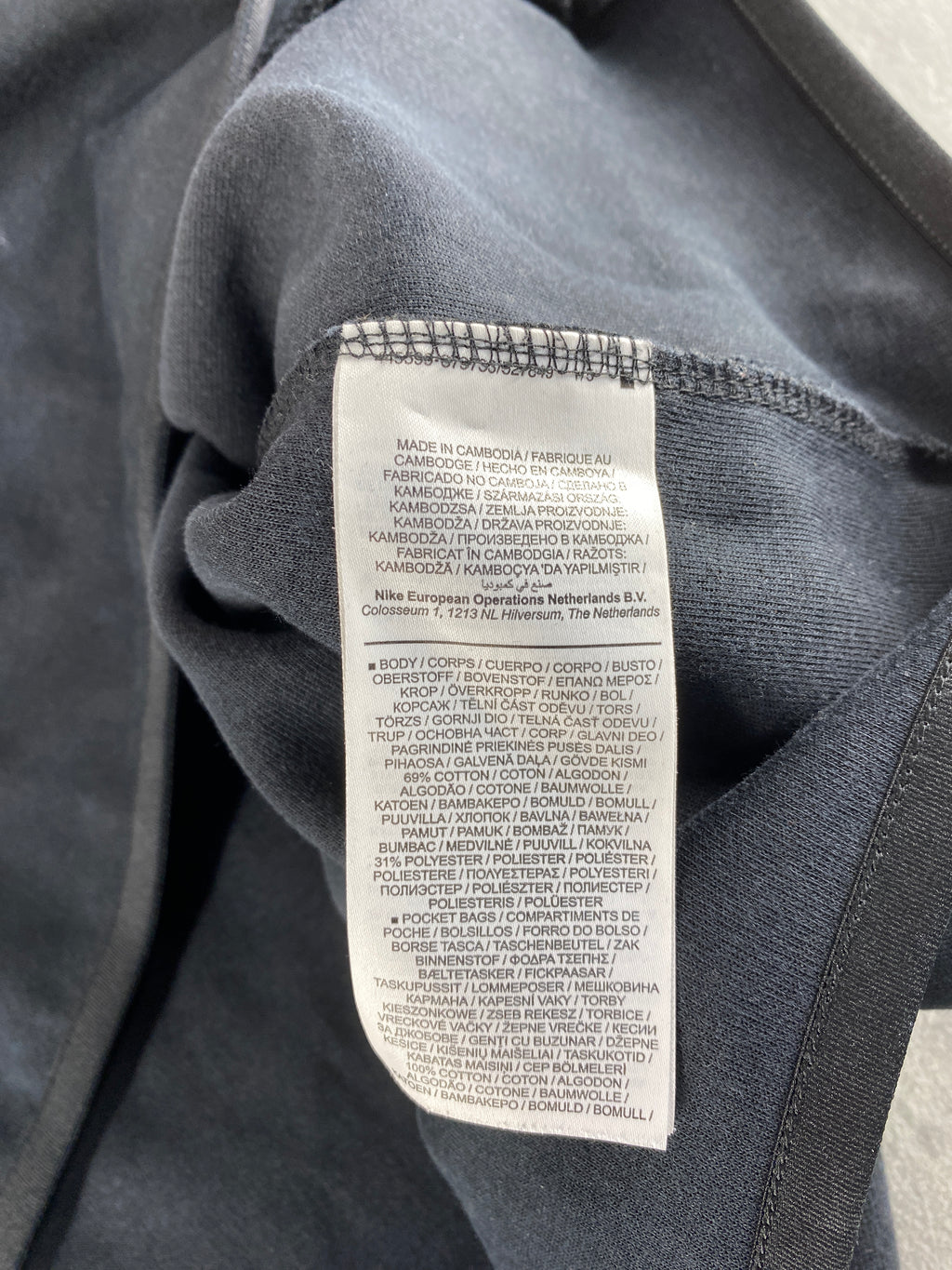Felpa con cappuccio Nike Tech grigia e blu – Donna Taglia M