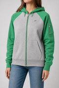 Felpa full-zip Nike Tech grigia e verde – Donna Taglia M