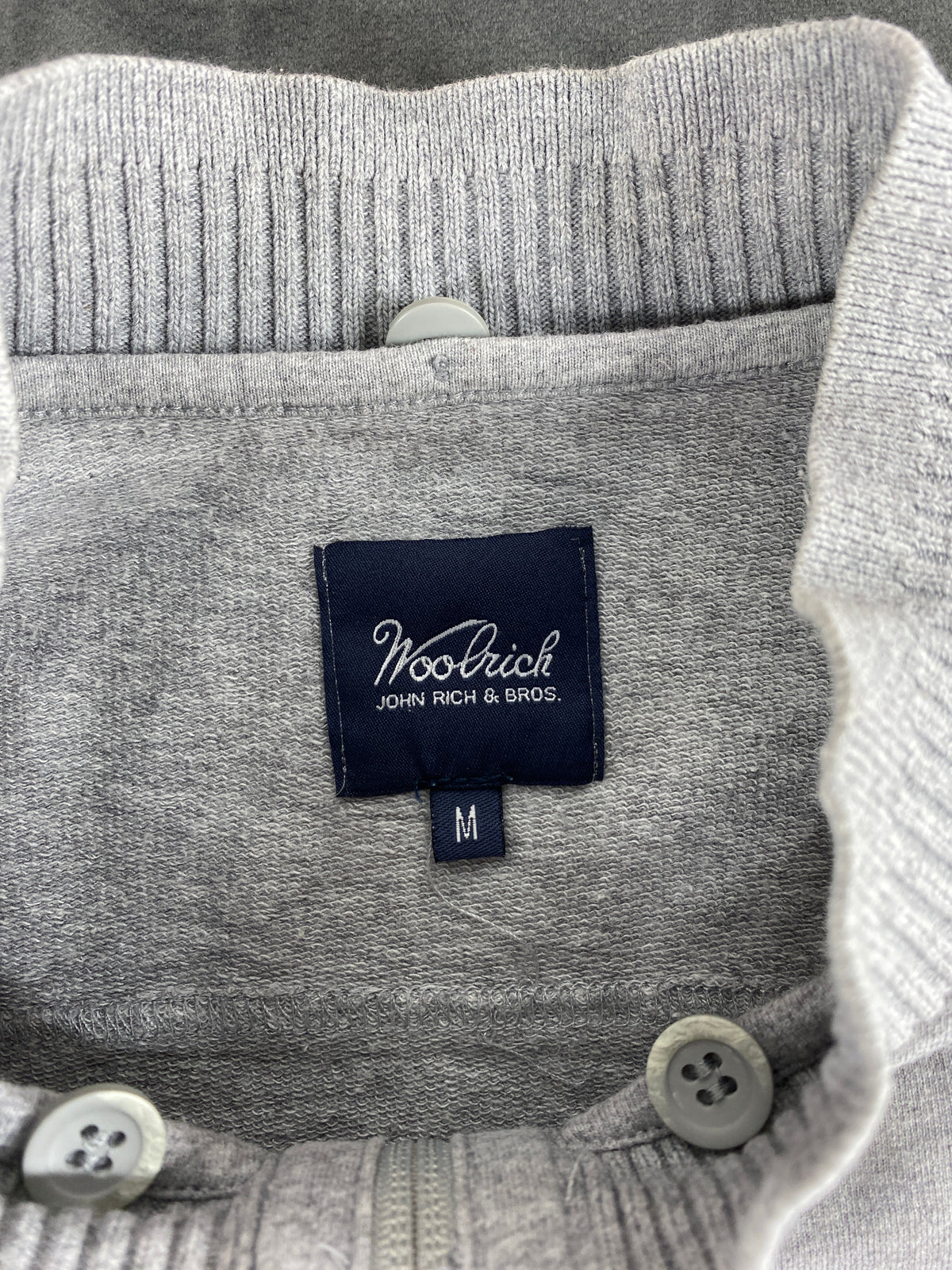 Felpa full-zip Woolrich grigia collo alto – Donna Taglia M