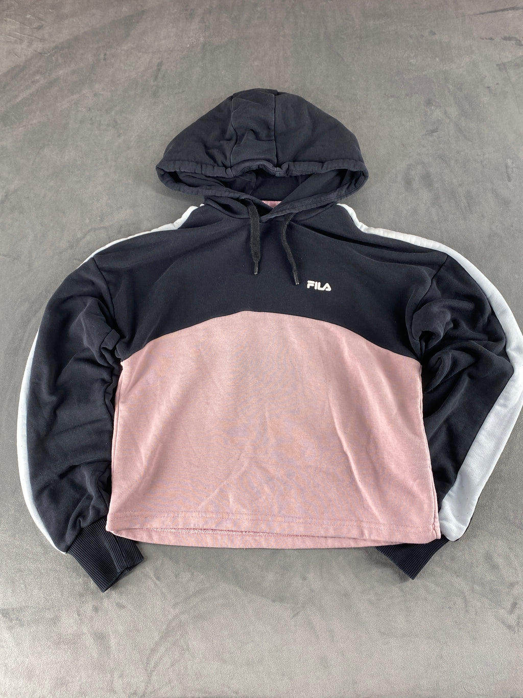 Felpa con cappuccio Fila navy e rosa – Donna Taglia S