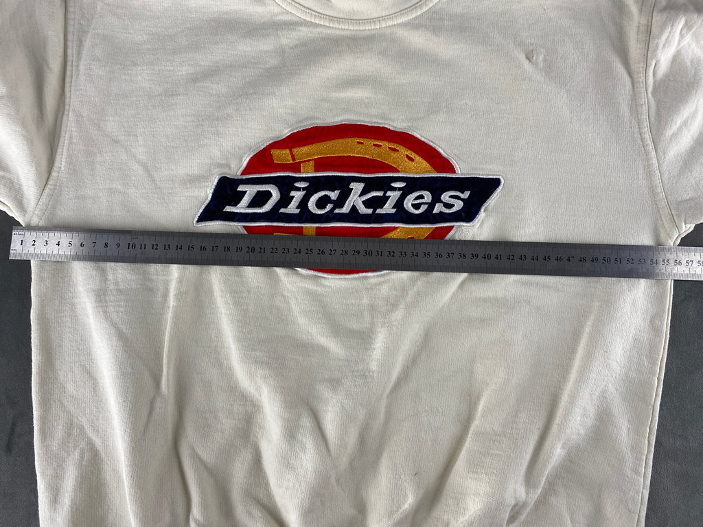 Felpa girocollo Dickies bianca con logo – Donna Taglia M