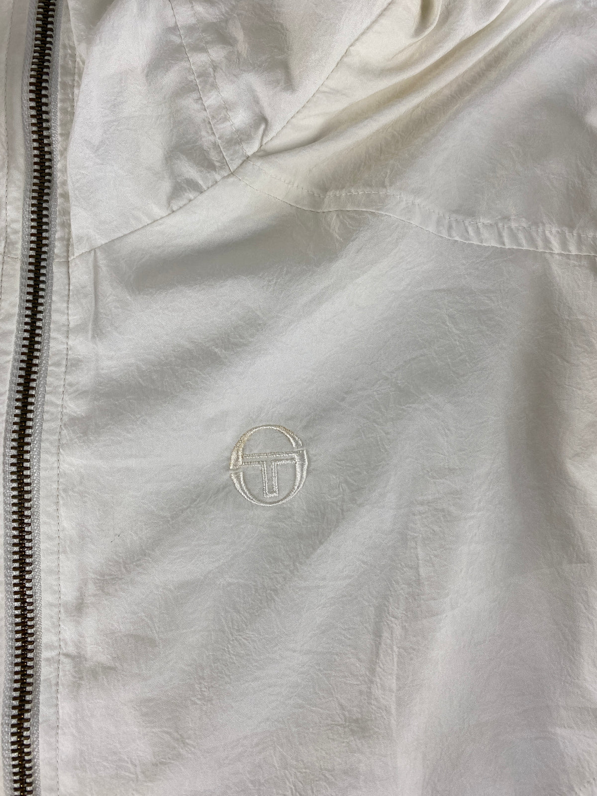 Giacca a vento Sergio Tacchini bianca con ricamo – Donna Taglia L (IT 44)