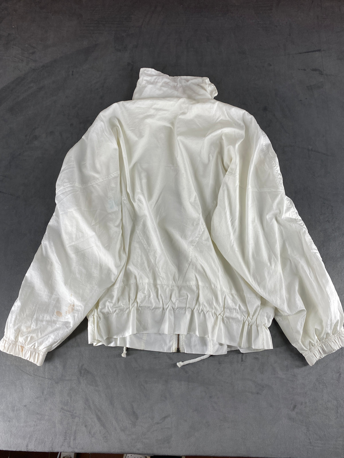 Giacca a vento Sergio Tacchini bianca con ricamo – Donna Taglia L (IT 44)