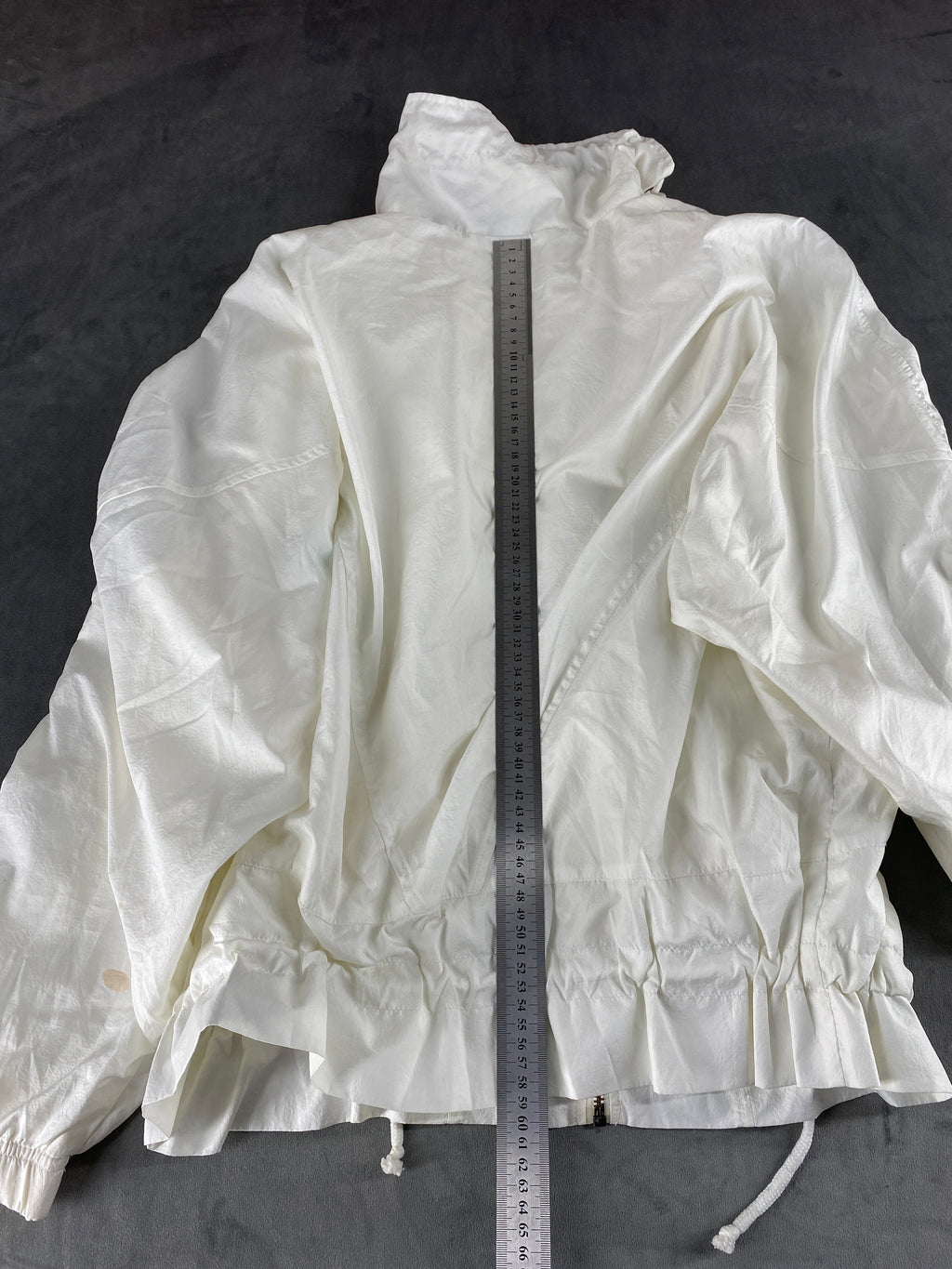 Giacca a vento Sergio Tacchini bianca con ricamo – Donna Taglia L (IT 44)
