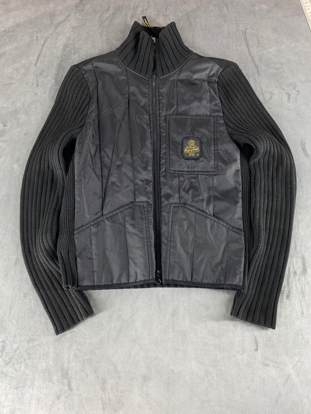 Giacca Refrigiwear nera in nylon e maglia – Donna Taglia XL (IT 46)
