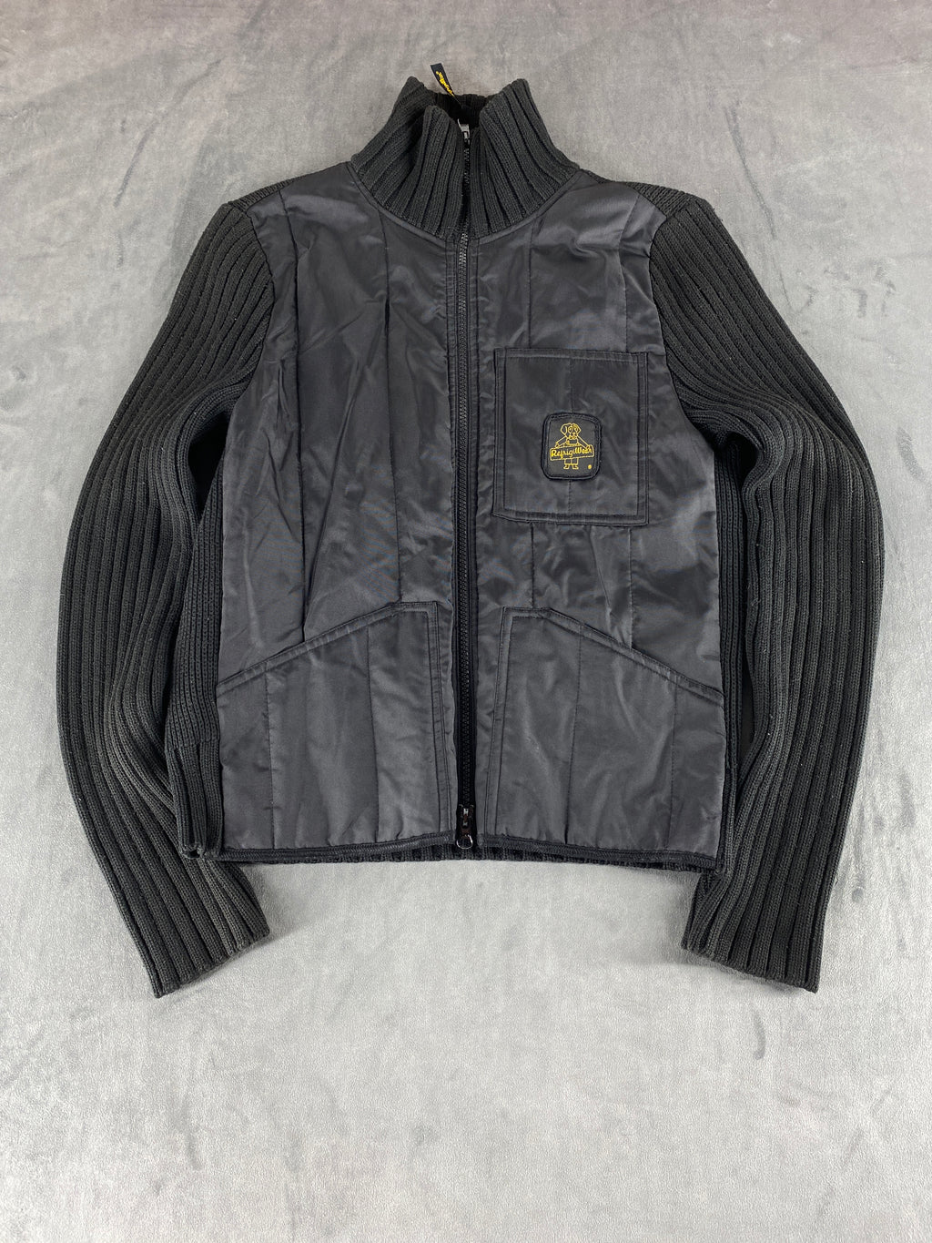 Giacca Refrigiwear nera in nylon e maglia – Donna Taglia XL (IT 46)