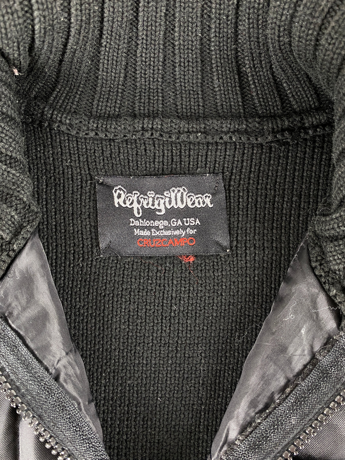 Giacca Refrigiwear nera in nylon e maglia – Donna Taglia XL (IT 46)