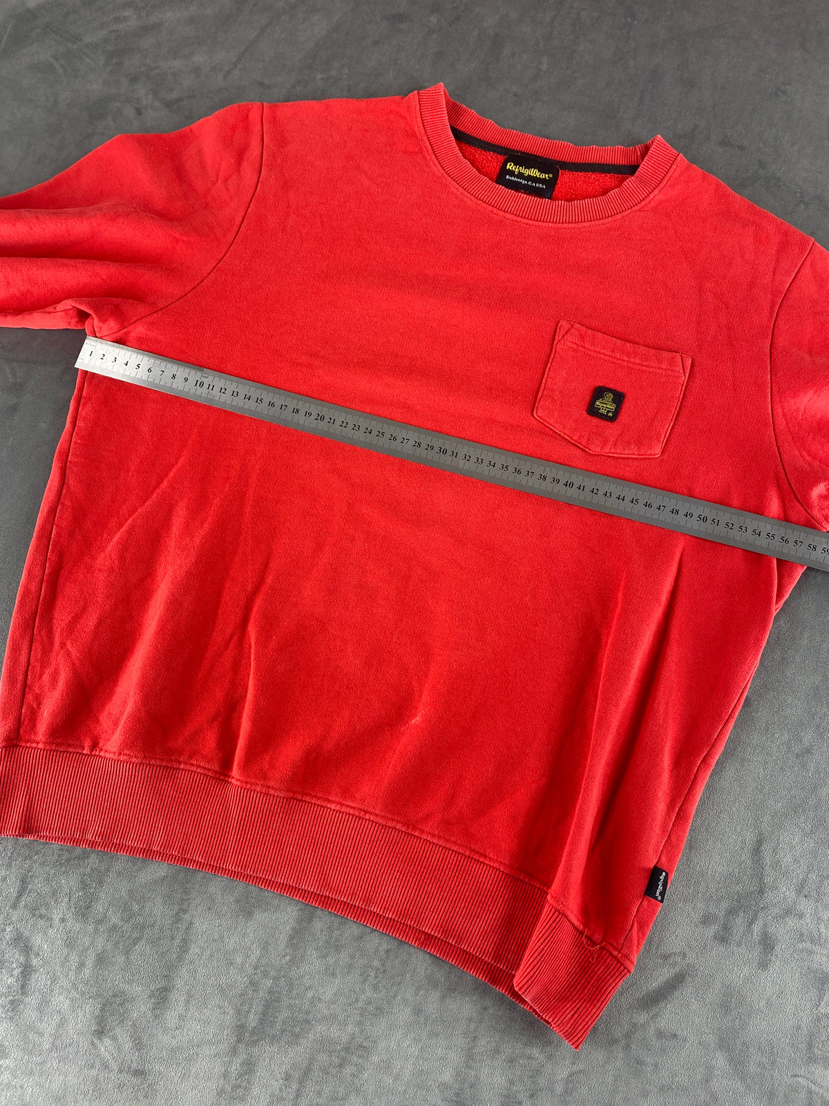 Felpa girocollo RefrigiWear rossa Made in Italy vintage – Uomo Taglia XL
