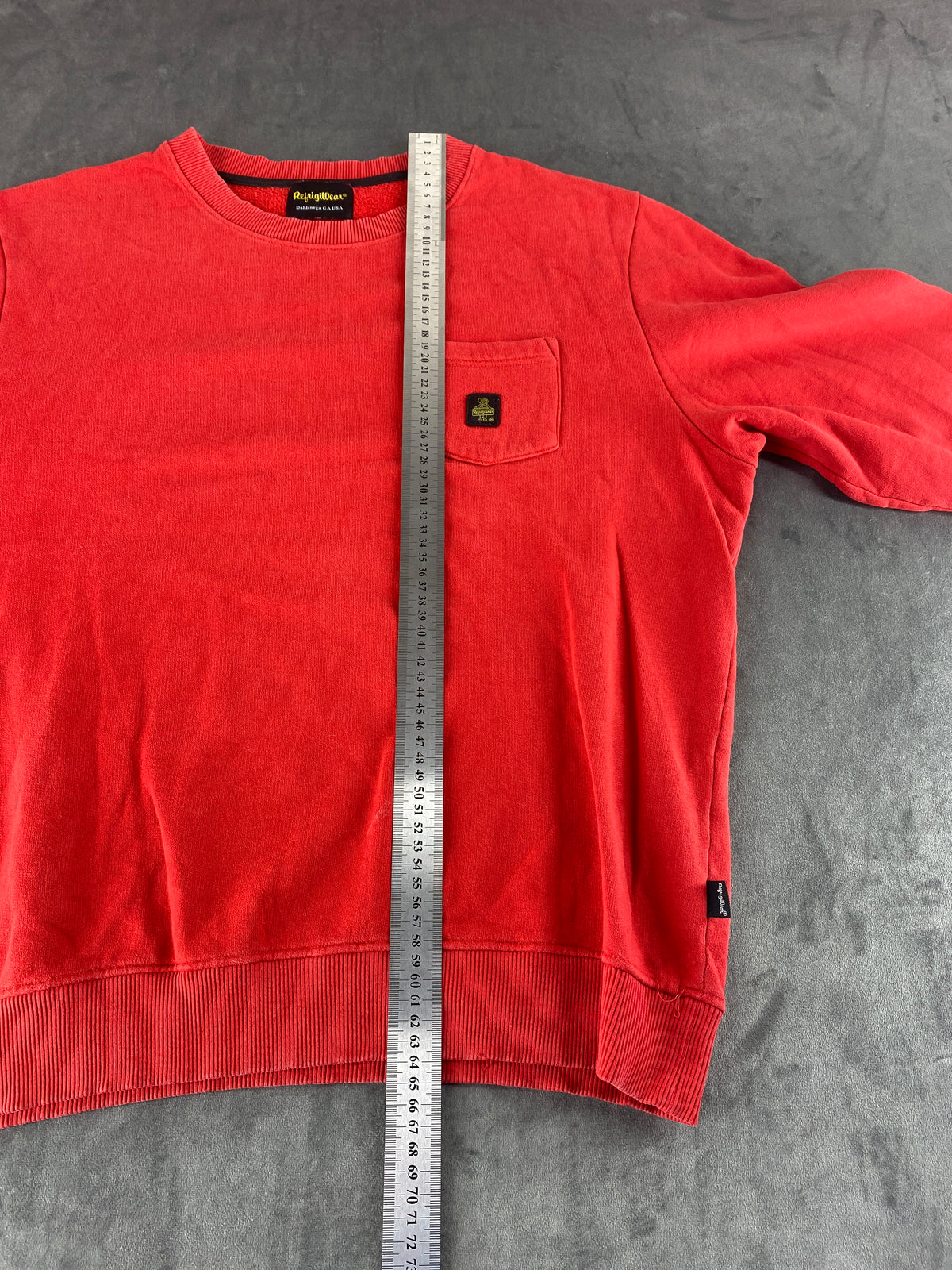 Felpa girocollo RefrigiWear rossa Made in Italy vintage – Uomo Taglia XL