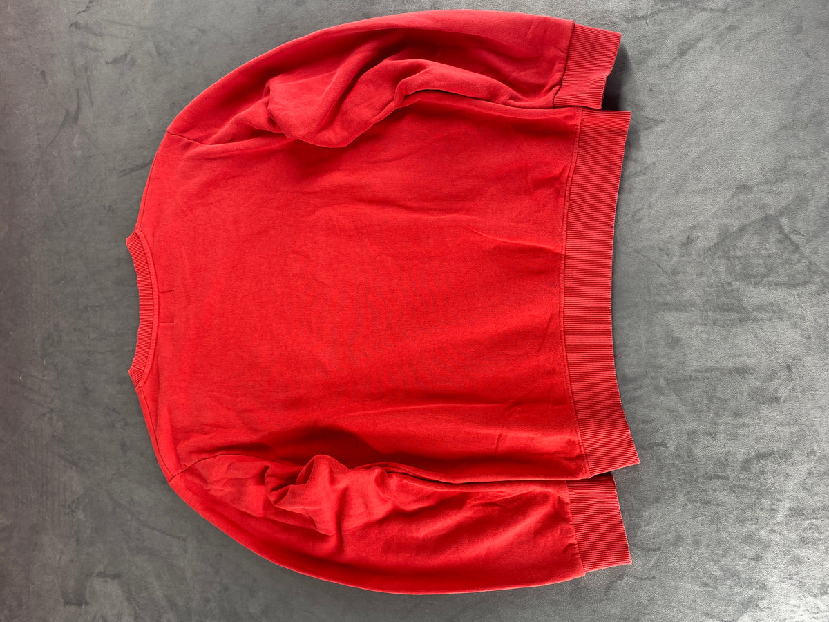 Felpa girocollo RefrigiWear rossa Made in Italy vintage – Uomo Taglia XL