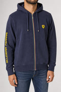 Felpa con cappuccio full-zip Ferrari blu navy vintage – Uomo Taglia L