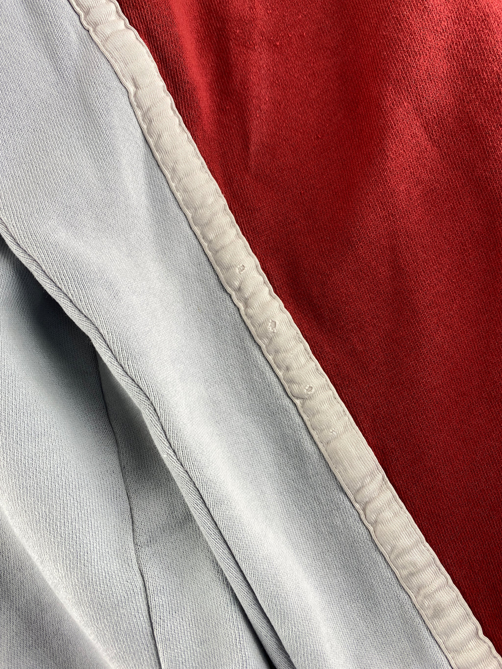 Felpa mezza zip in pile Tommy Hilfiger rossa vintage – Uomo Taglia L