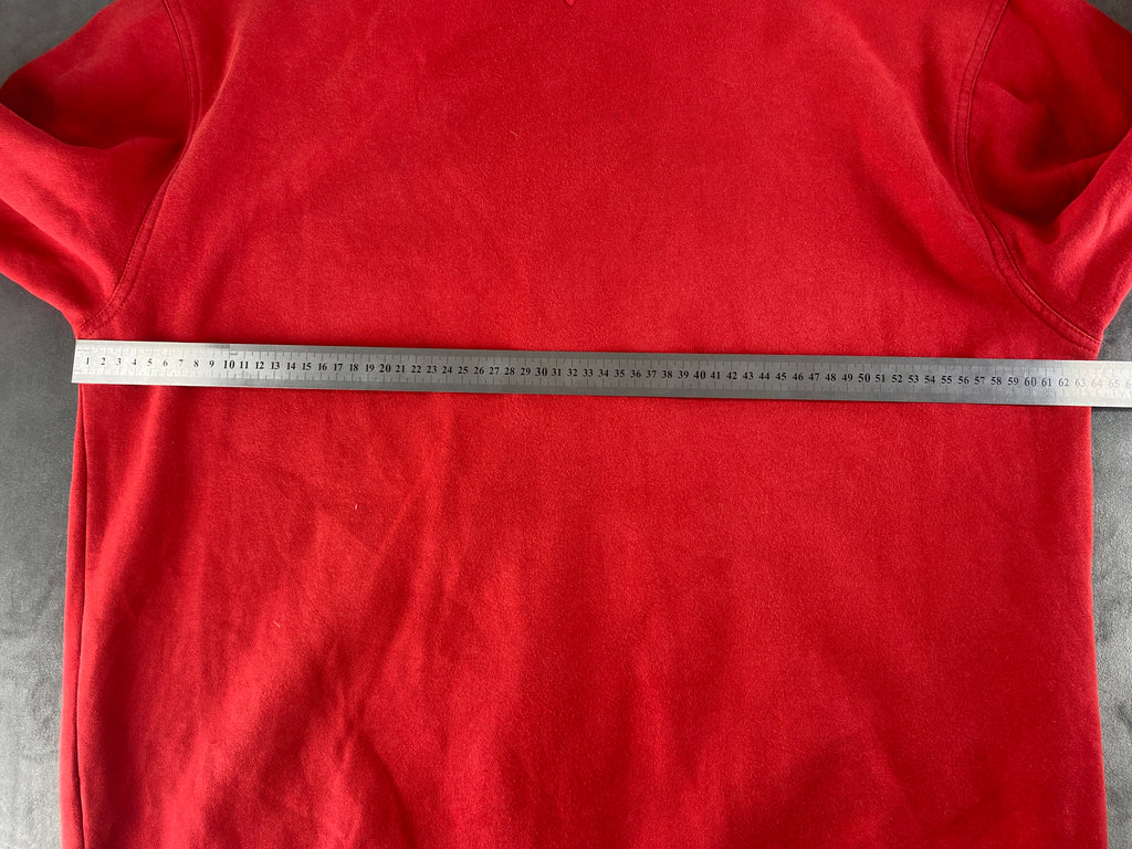 Felpa con cappuccio full-zip Tommy Hilfiger rossa vintage – Uomo Taglia XL