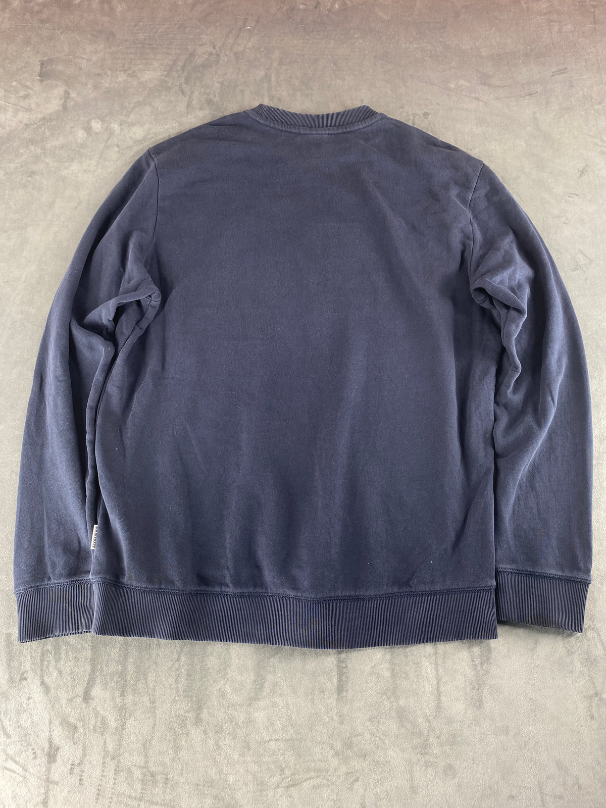 Felpa girocollo Napapijri blu navy con bandiera vintage – Uomo Taglia XL