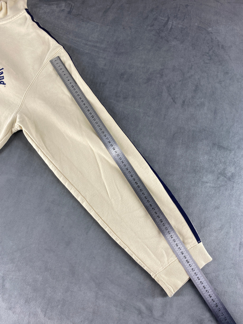 Felpa full-zip Timberland panna vintage – Uomo Taglia XL
