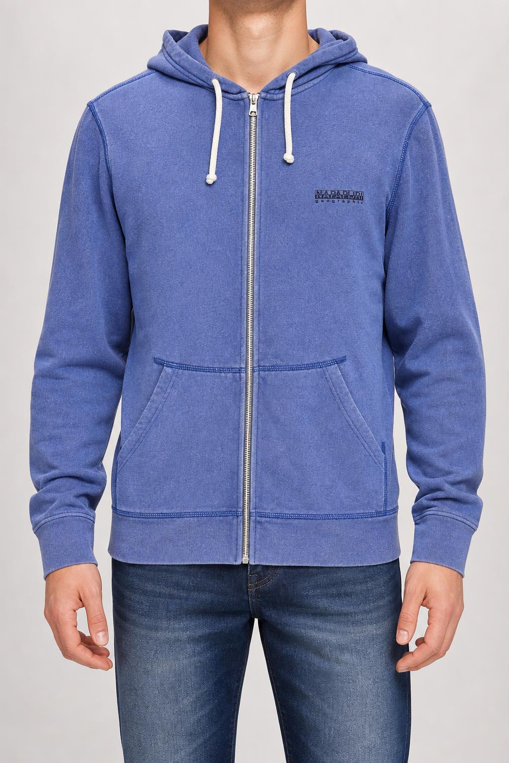 Felpa con cappuccio full-zip Napapijri blu vintage – Uomo Taglia L