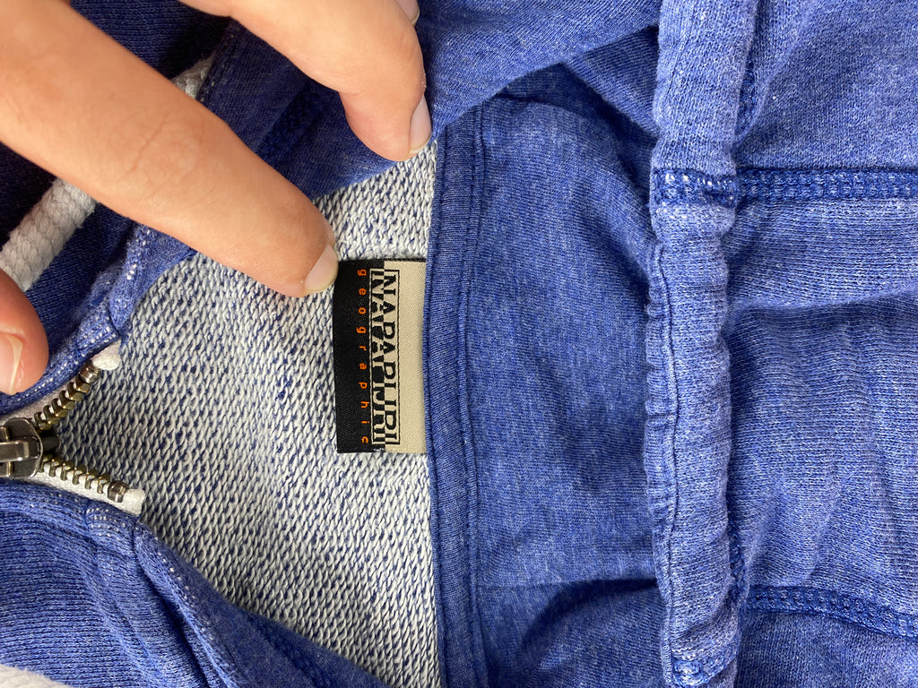 Felpa con cappuccio full-zip Napapijri blu vintage – Uomo Taglia L
