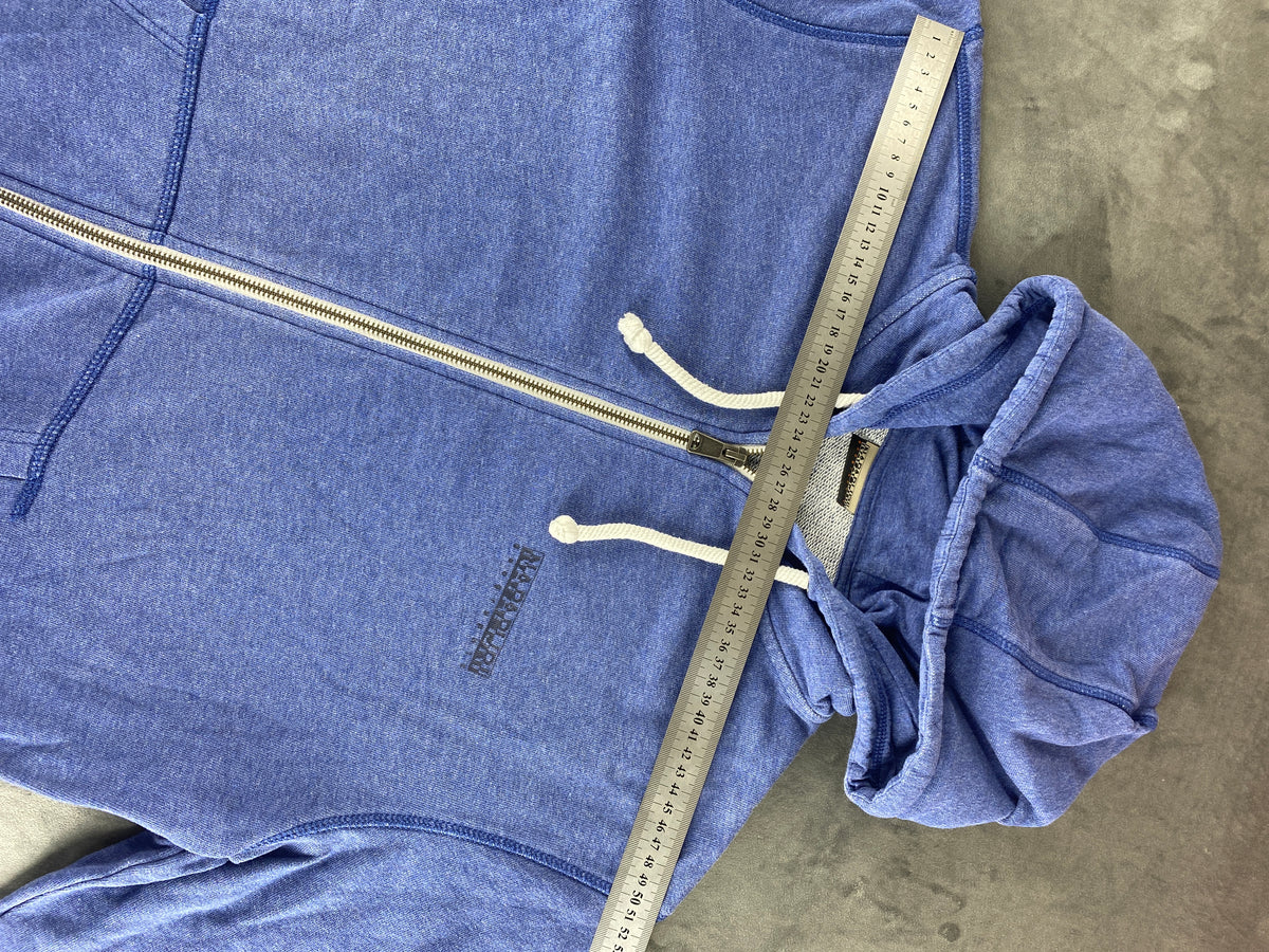 Felpa con cappuccio full-zip Napapijri blu vintage – Uomo Taglia L