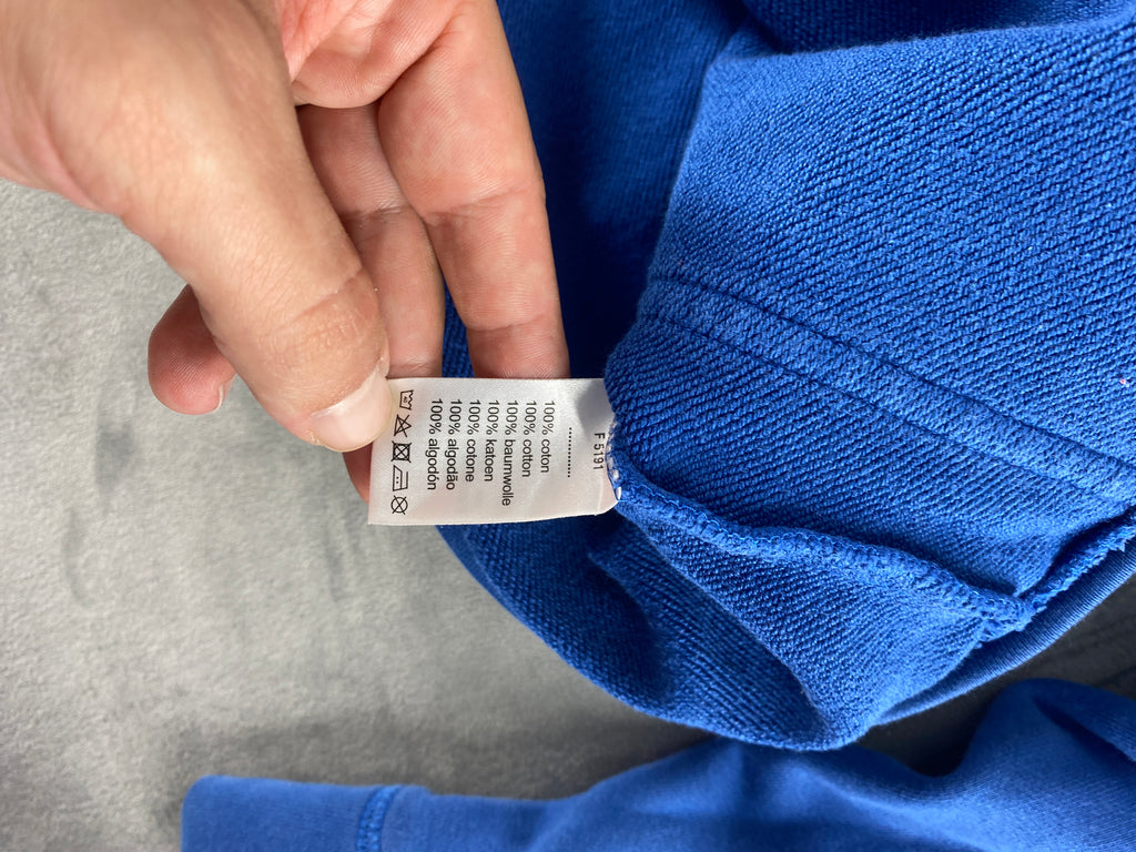 Felpa con cappuccio full-zip Lacoste blu royal vintage – Uomo Taglia L