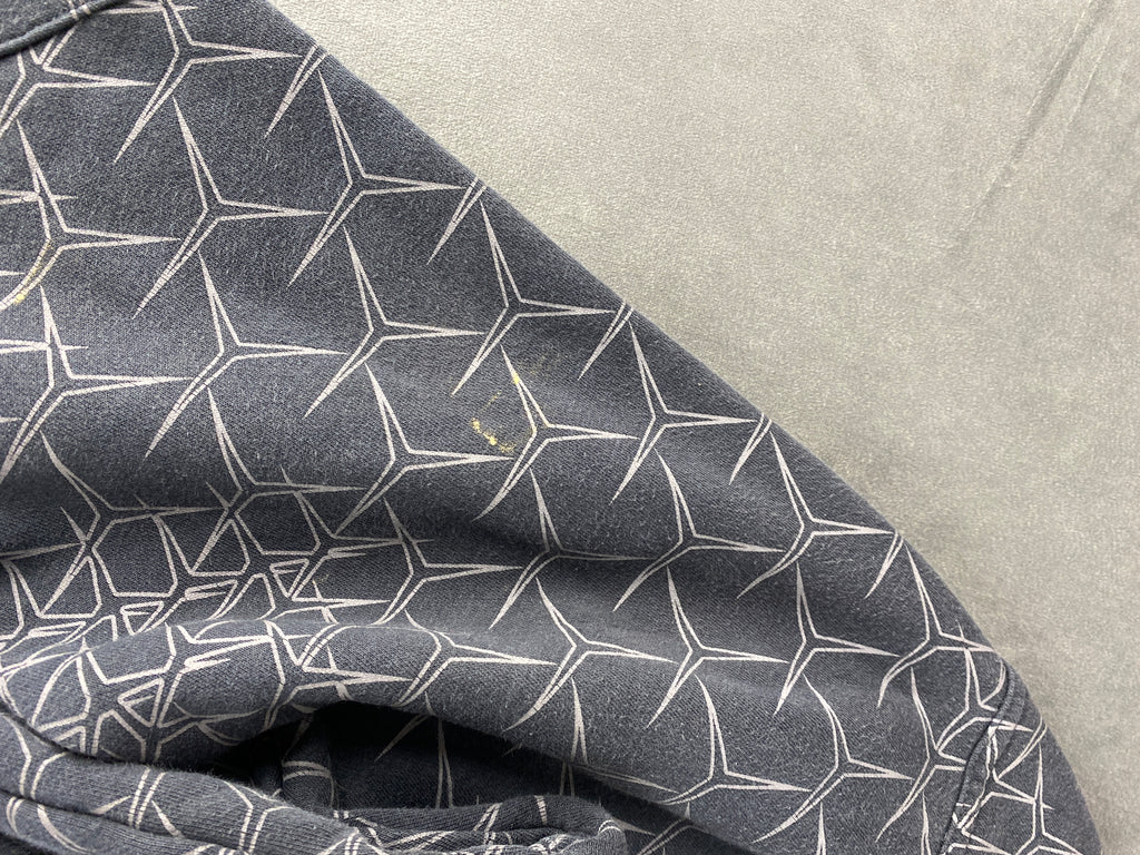 Felpa con cappuccio Nike grigia stampa geometrica vintage – Uomo Taglia XL