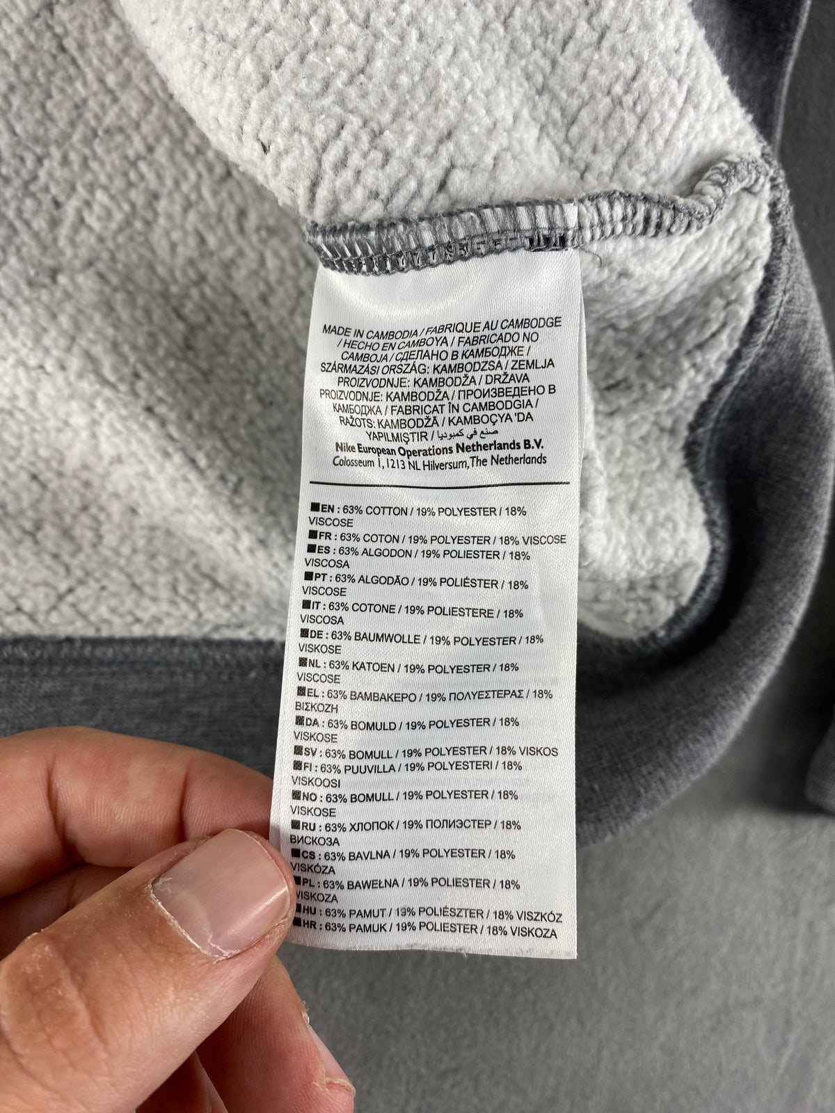 Felpa girocollo Nike grigia logo vintage – Uomo Taglia M