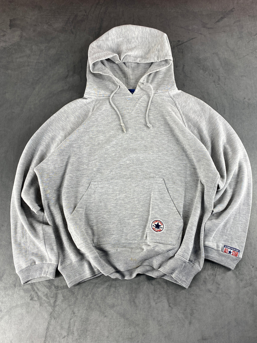 Felpa con cappuccio Converse All Star grigia vintage – Uomo Taglia L