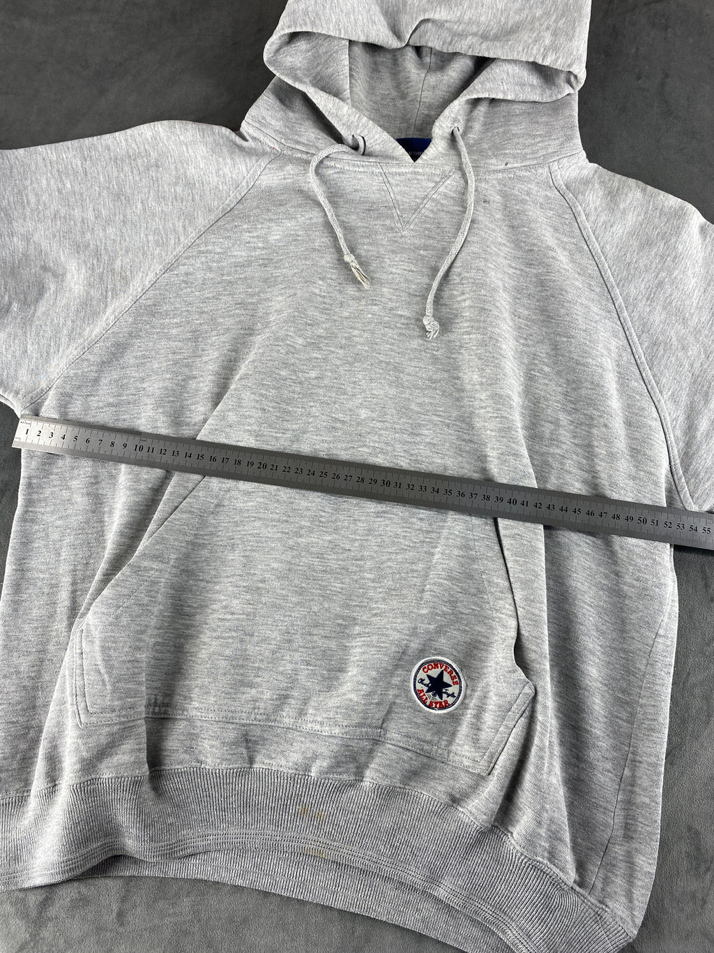 Felpa con cappuccio Converse All Star grigia vintage – Uomo Taglia L