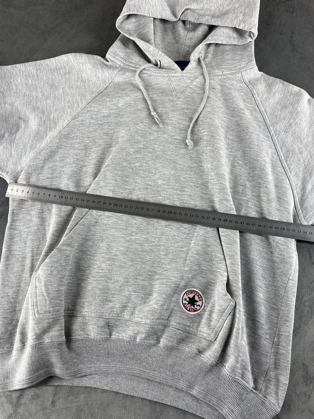 Felpa con cappuccio Converse All Star grigia vintage – Uomo Taglia L