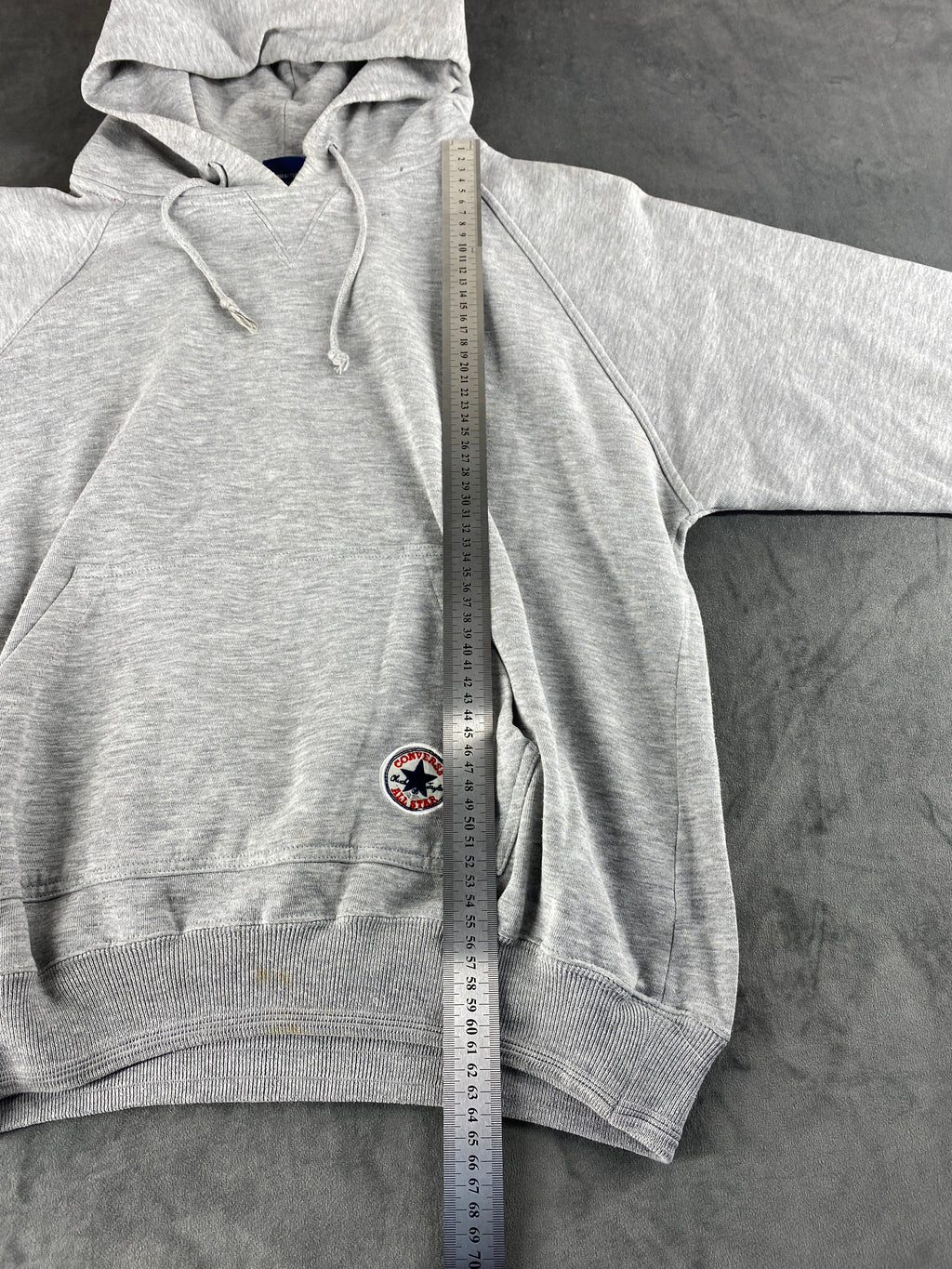 Felpa con cappuccio Converse All Star grigia vintage – Uomo Taglia L