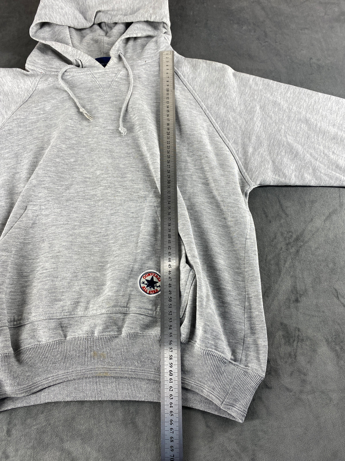 Felpa con cappuccio Converse All Star grigia vintage – Uomo Taglia L
