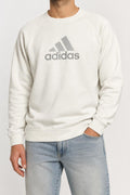 Felpa girocollo Adidas panna logo vintage – Uomo Taglia L