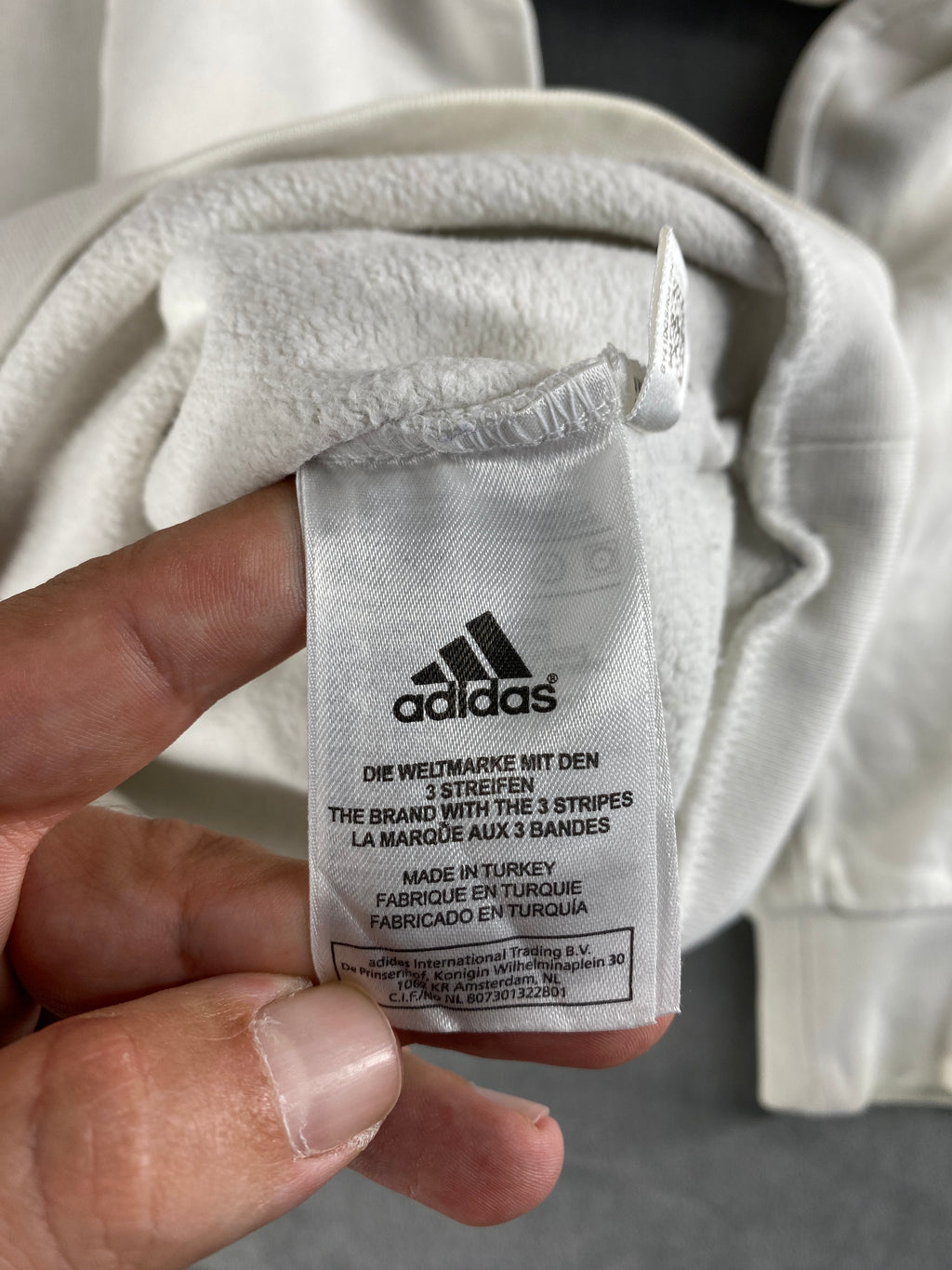 Felpa girocollo Adidas panna logo vintage – Uomo Taglia L
