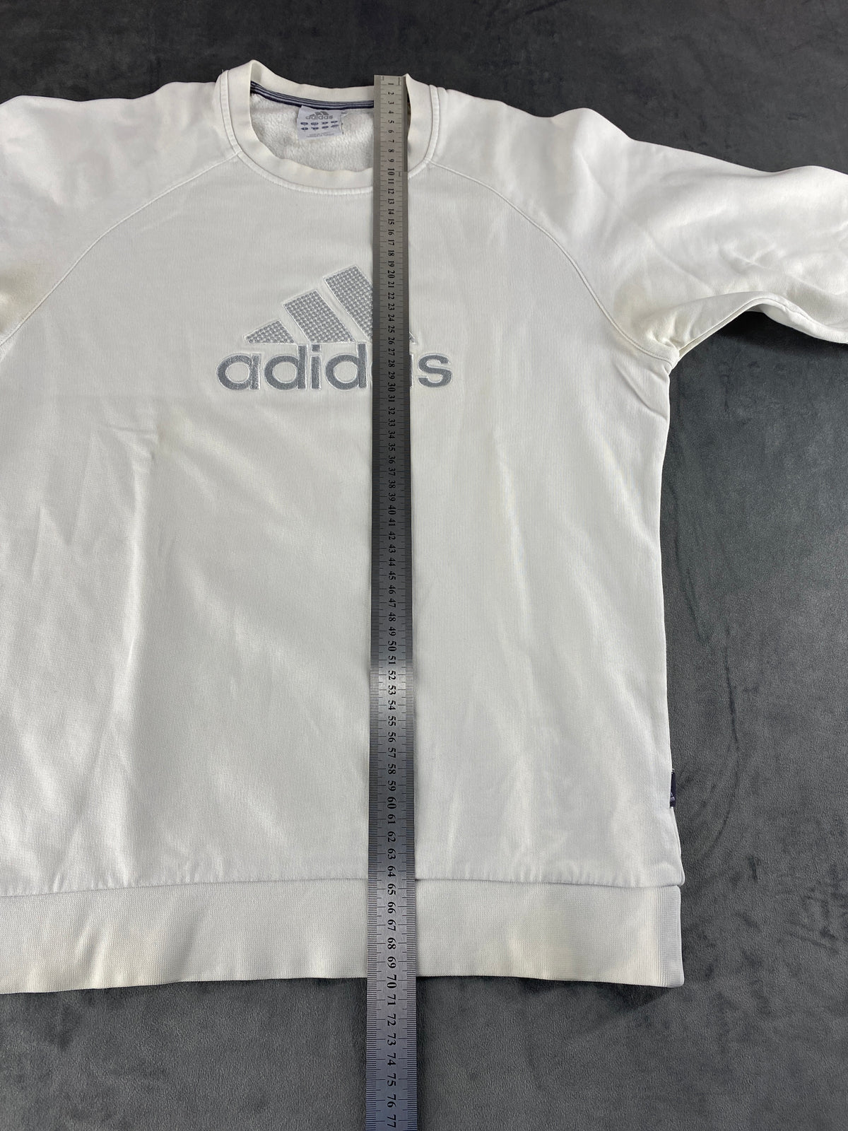Felpa girocollo Adidas panna logo vintage – Uomo Taglia L