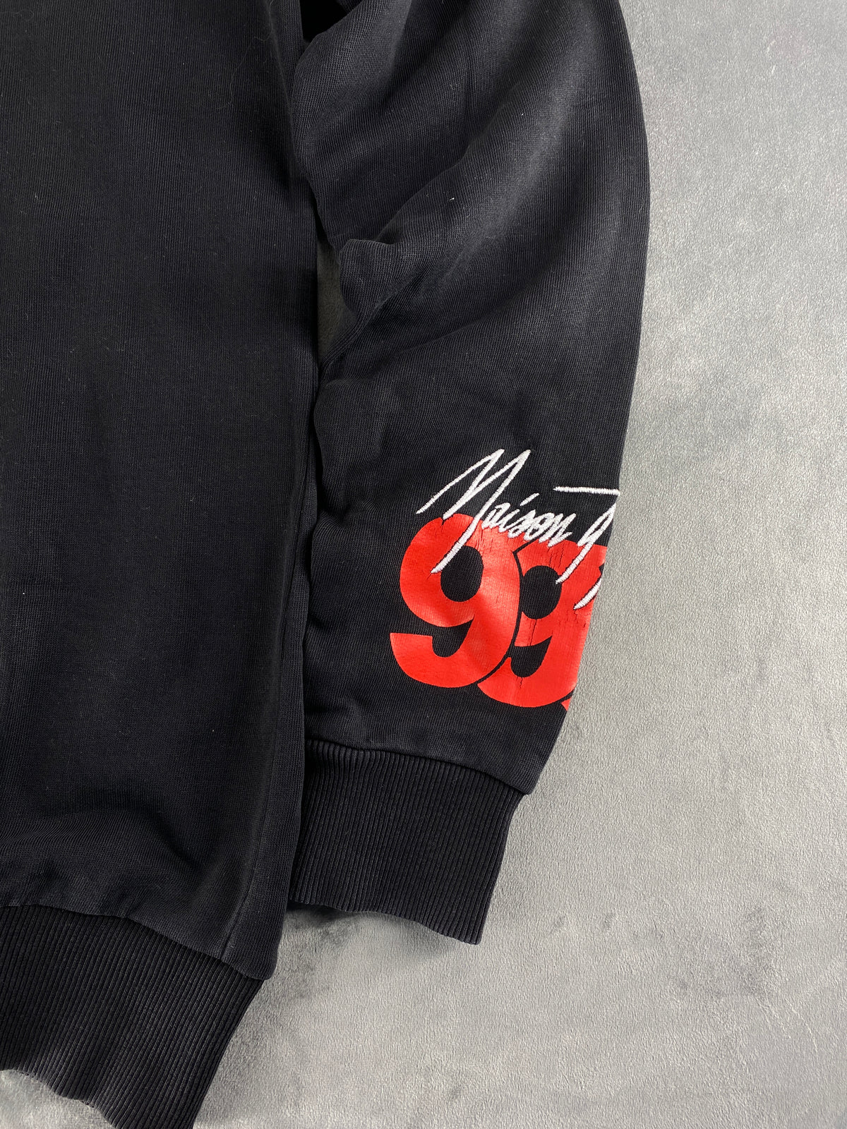 Felpa girocollo Maison 9 Paris nera vintage – Uomo Taglia L