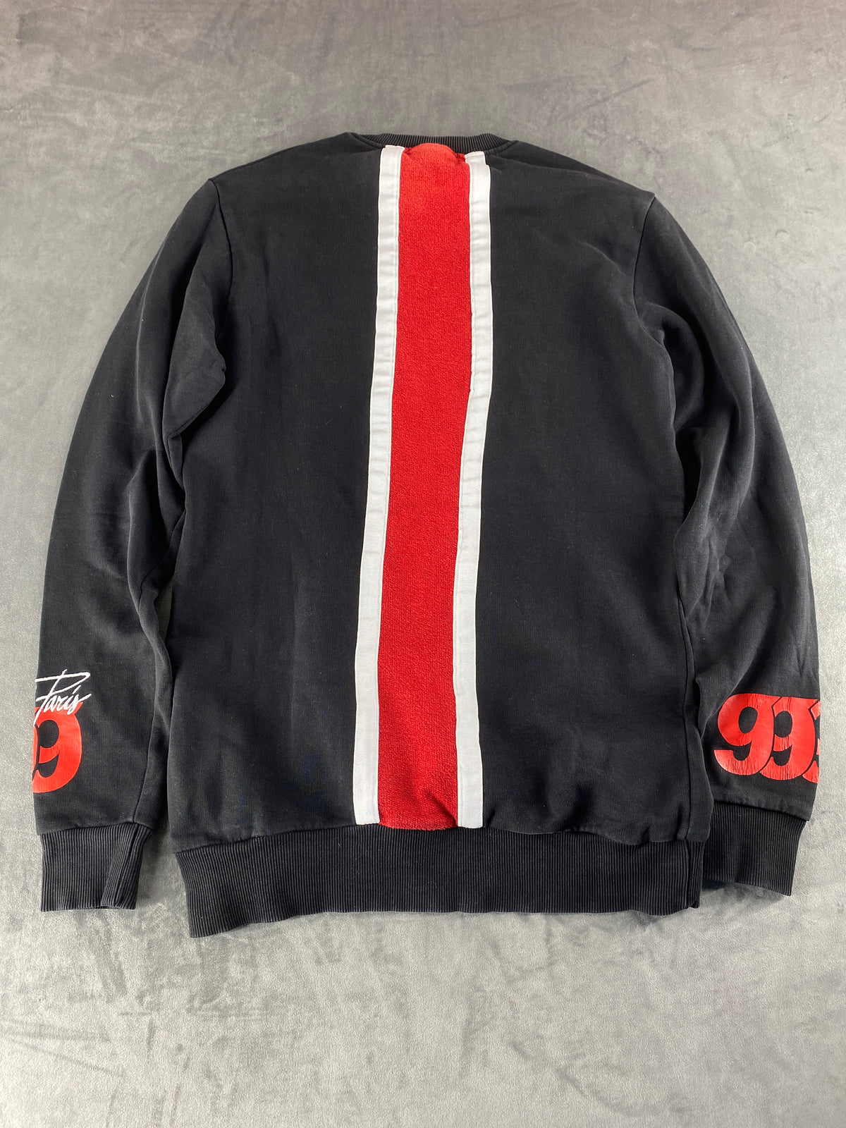 Felpa girocollo Maison 9 Paris nera vintage – Uomo Taglia L