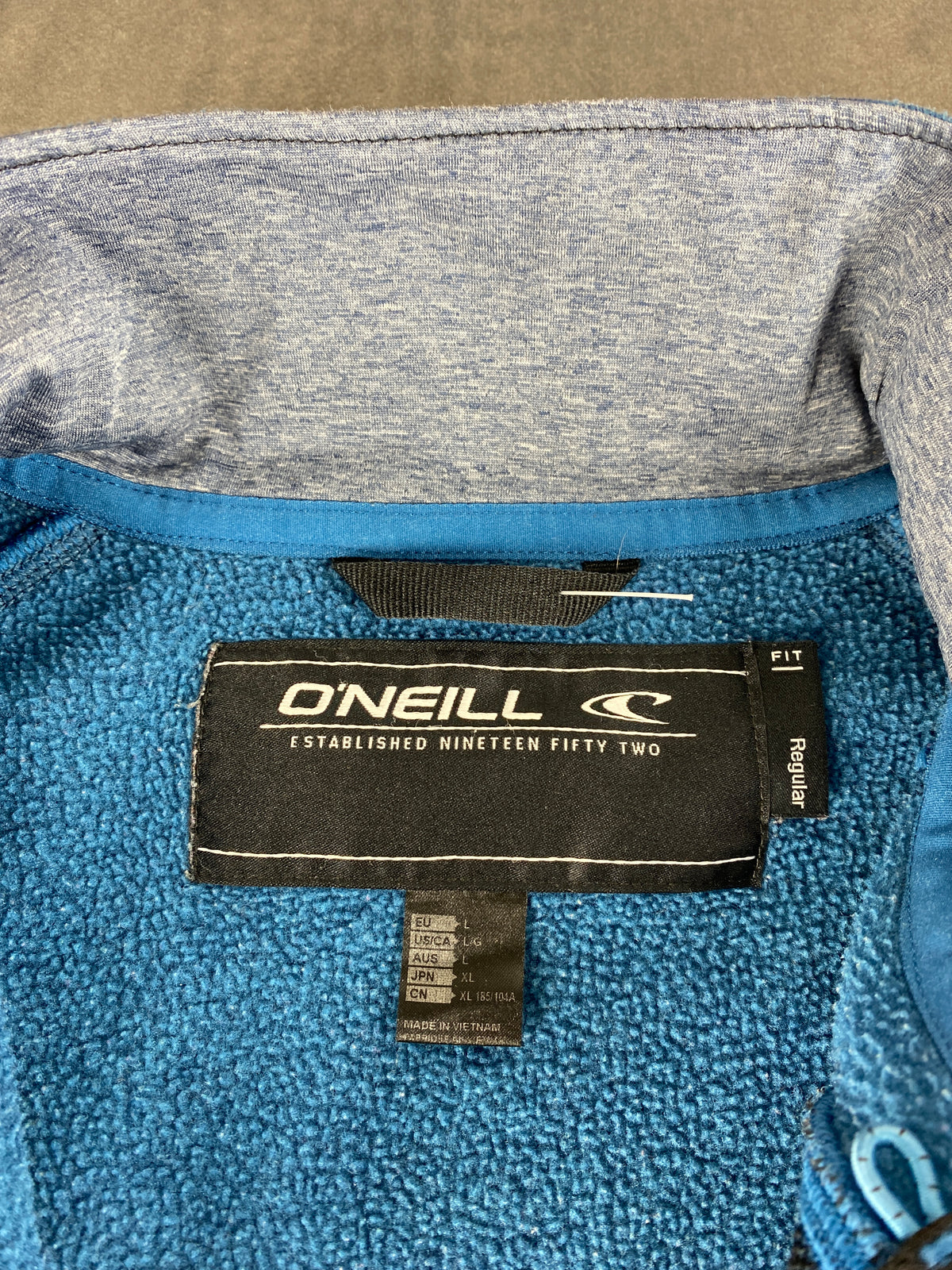 Giacca in pile full-zip O'Neill blu vintage – Uomo Taglia L