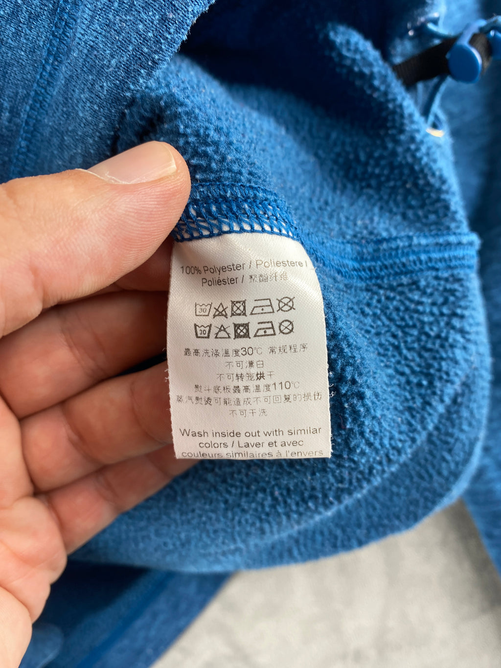 Giacca in pile full-zip O'Neill blu vintage – Uomo Taglia L