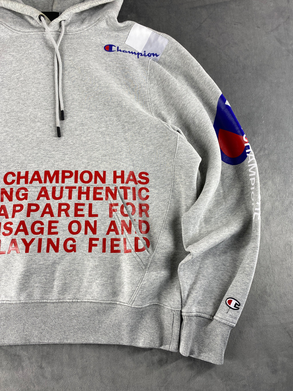Felpa con cappuccio Champion grigia Since 1919 vintage – Uomo Taglia XL