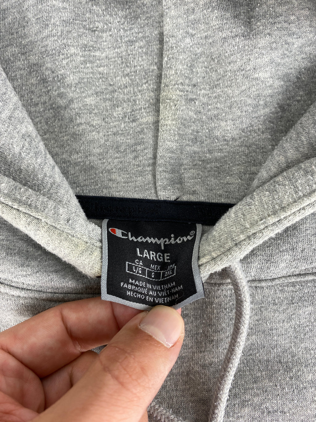 Felpa con cappuccio Champion grigia Since 1919 vintage – Uomo Taglia XL