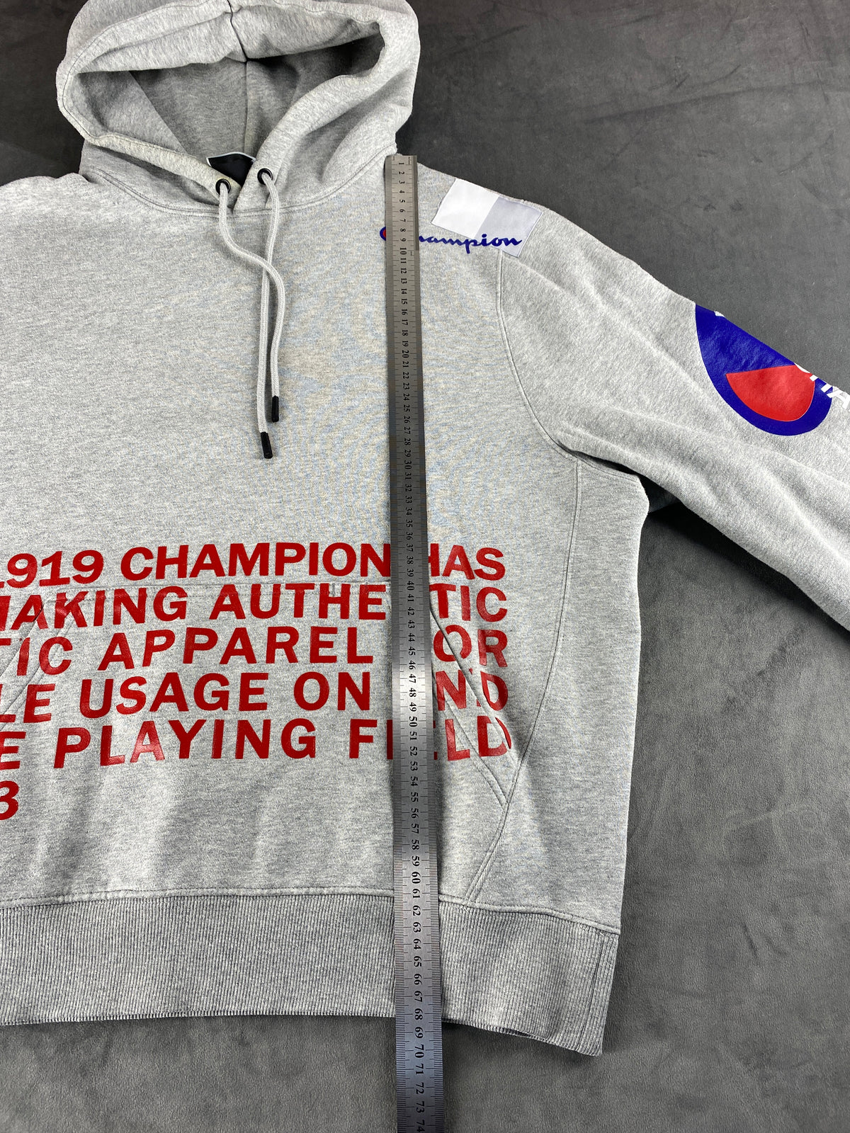 Felpa con cappuccio Champion grigia Since 1919 vintage – Uomo Taglia XL