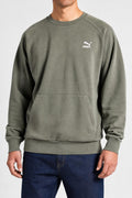 Felpa girocollo Puma verde militare vintage – Uomo Taglia XL