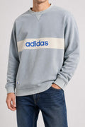 Felpa girocollo Adidas azzurra vintage anni '90 – Uomo Taglia XL