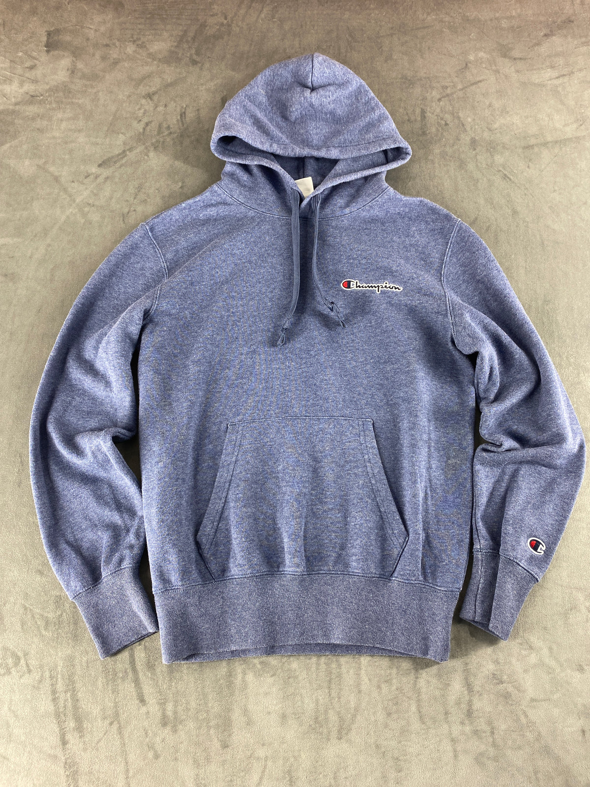 Felpa con cappuccio Champion blu melange vintage – Uomo Taglia L