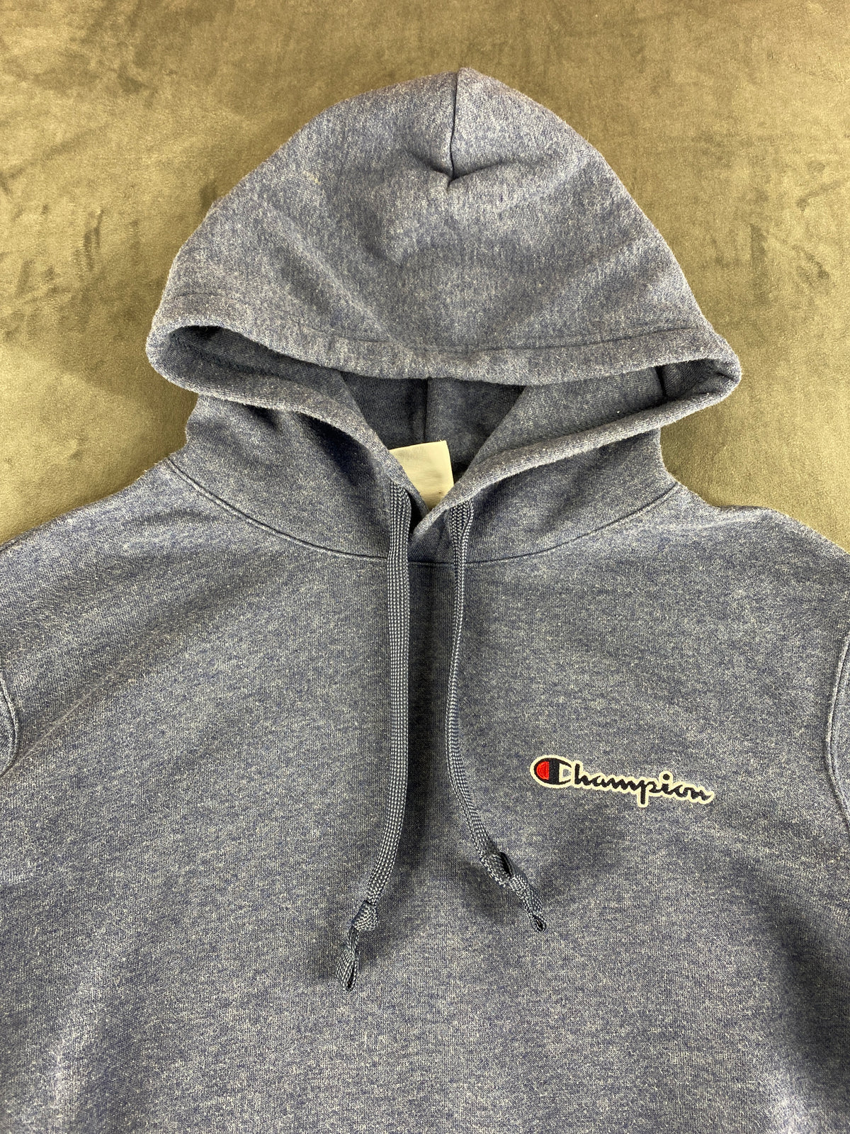 Felpa con cappuccio Champion blu melange vintage – Uomo Taglia L