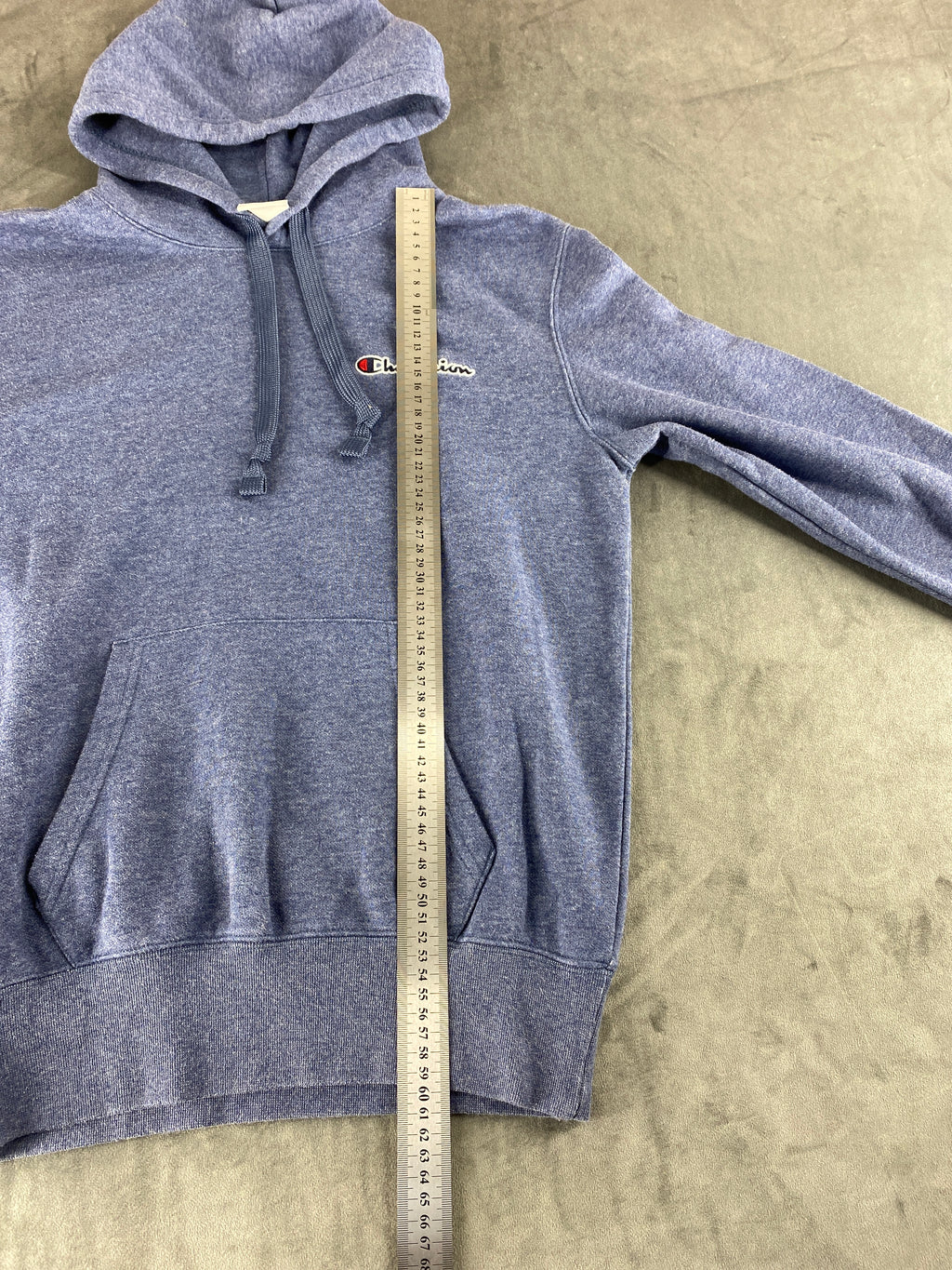 Felpa con cappuccio Champion blu melange vintage – Uomo Taglia L